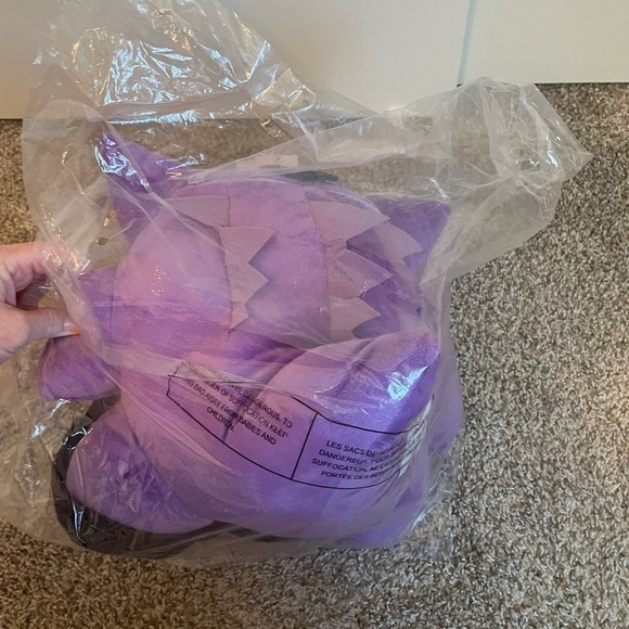 2016 Nintendo Pokemon GENGAR PLUSH Backpack Stuffed Animal Purple NWT - Picture 3 of 6
